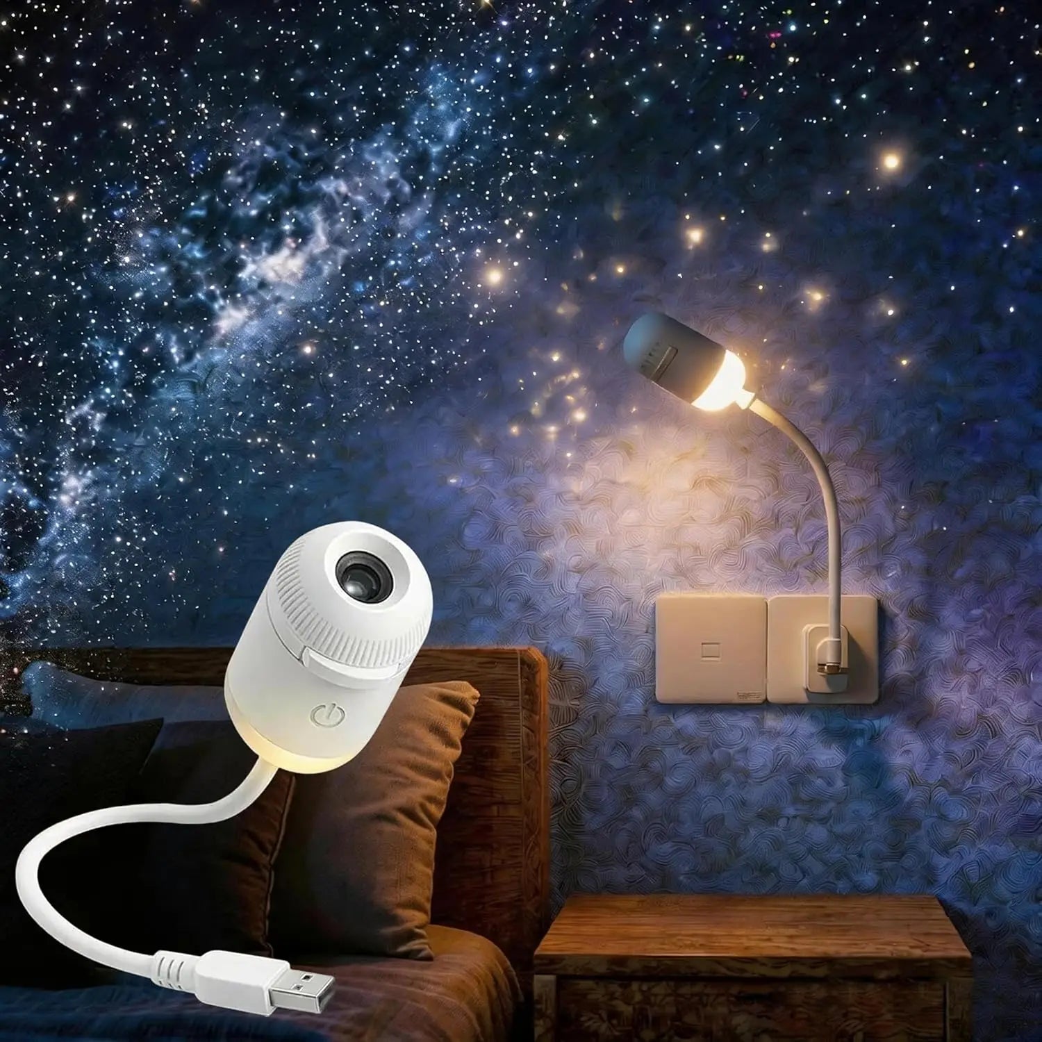 Velora Nova portable galaxy night light projecting stars
